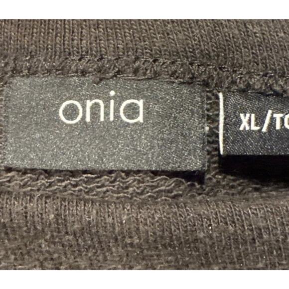 Onia Black Dave Raglan Palm Tree Graphic Sweatshirt Mens Size XL - Picture 3 of 6